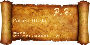 Pataki Hilda névjegykártya